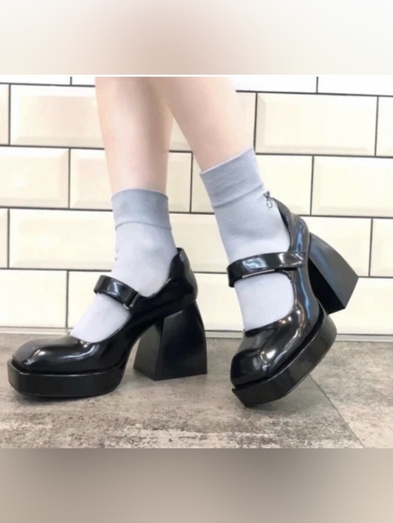 Jeffrey Campbell Shoes - Jeffrey Campbell Reine Platform Mary Jane Pump Black Chunky Heel size 10